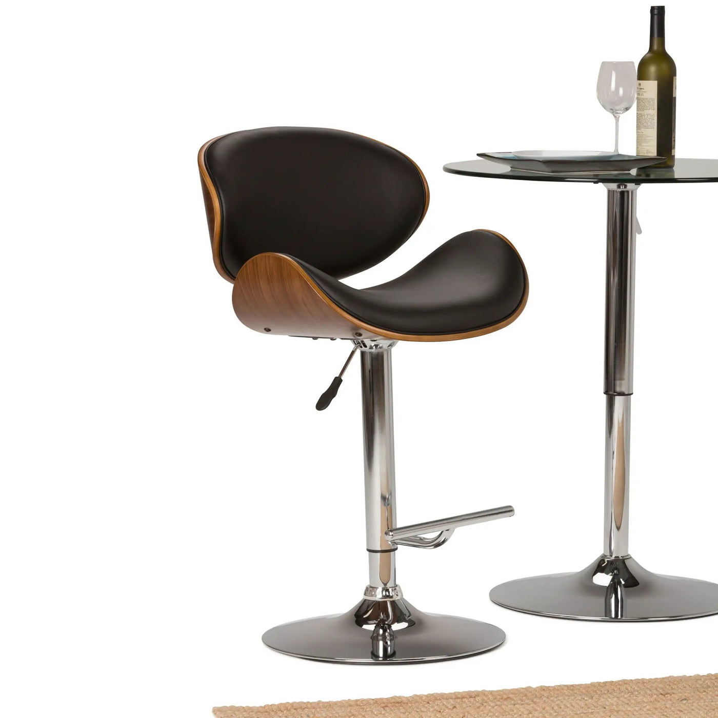 Marana - Multifunctional Handcrafted Bentwood Adjustable Swivel Bar Stool by HouseOfZazla