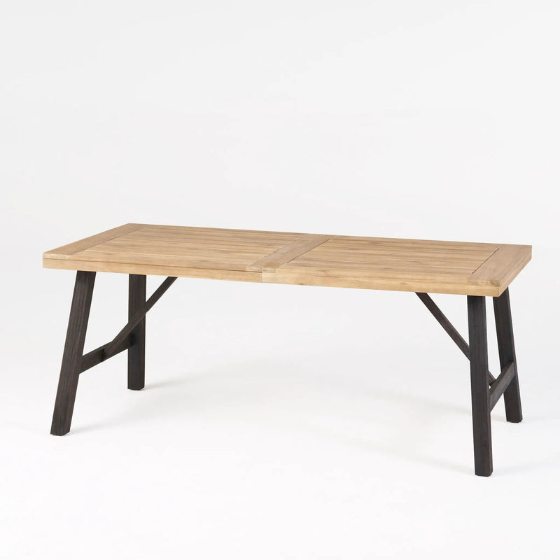 Outdoor Weather Resistant Dining Table With Slat Panel Design by HouseOfZazla