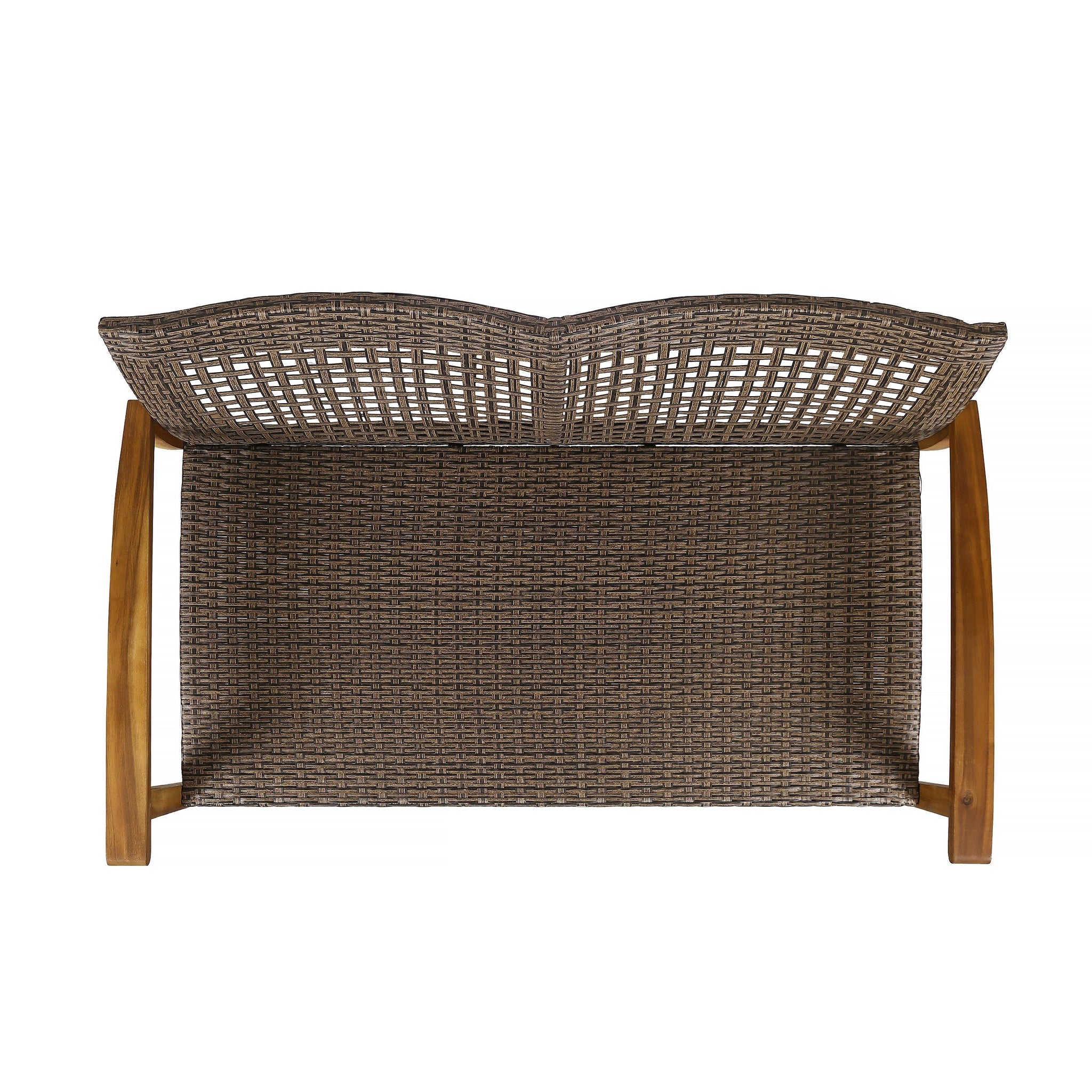Hampton Outdoor Acacia Wood Wicker Loveseat by HouseOfZazla