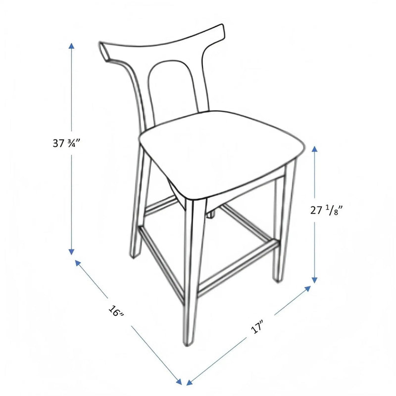Hester - Upholstered, Square Bar Chair (Set of 2) by HouseOfZazla
