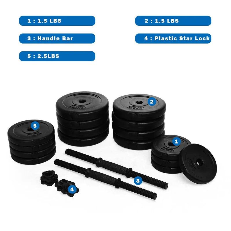 66 lbs Adjustable Weight Dumbbell Set by DirectDeals