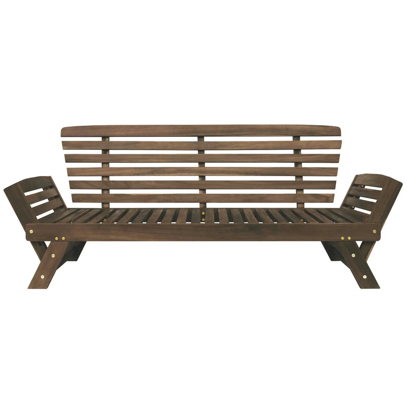 TOPMAX Outdoor Adjustable Patio Wooden Daybed Sofa Chaise Lounge by HouseOfZazla