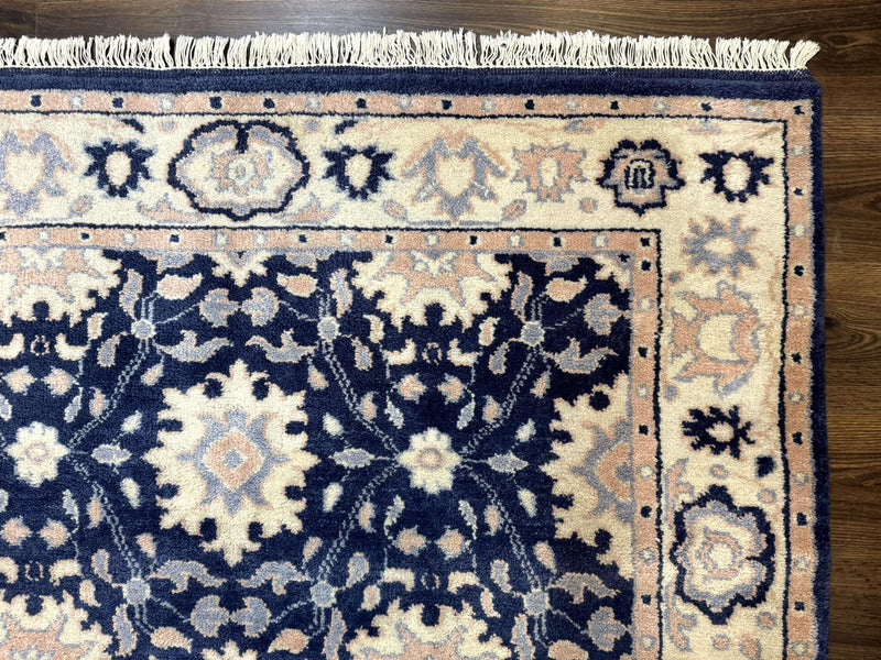 Blue and Beige Indian Rug, Indo Persian Carpet by Jewel Rugs