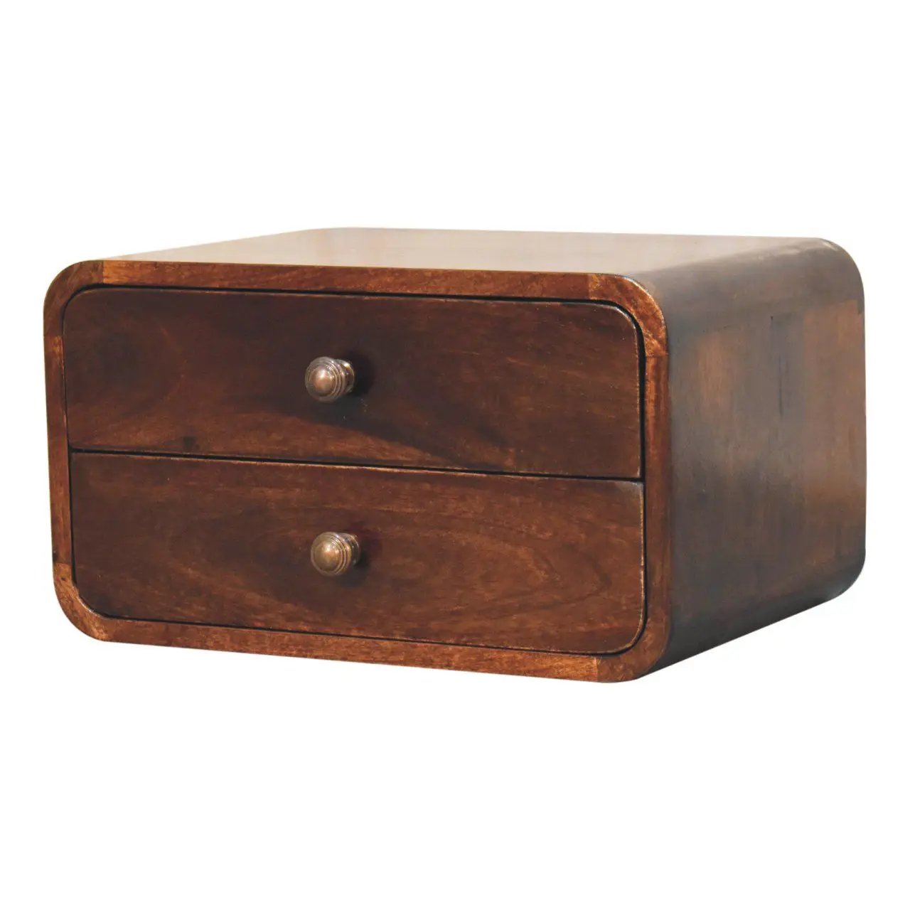 Curved Wall Mounted Bedside Nightstand by Unique Piece Furniture