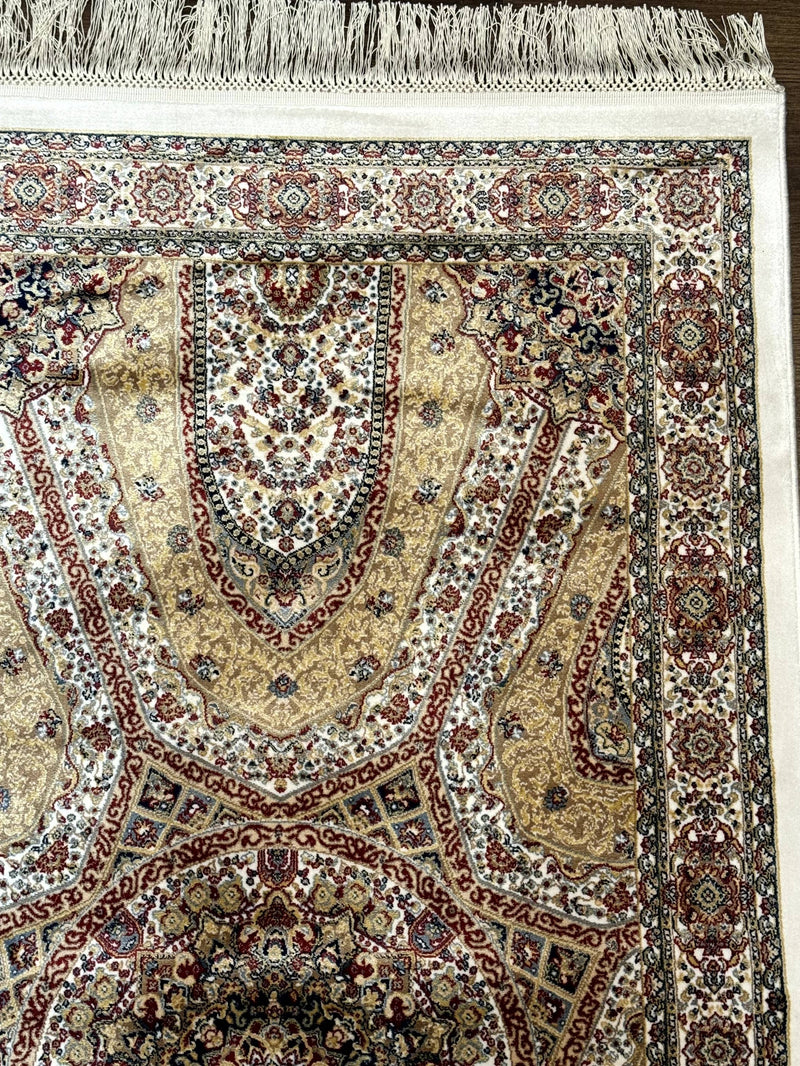 Turkish Silk Runner Rug 2.6 x 12, Hereke Mamluk Runner, Bamboo Silk, New by Jewel Rugs