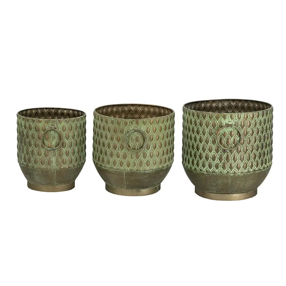 S/3 Textured Planters Set by HouseOfZazla