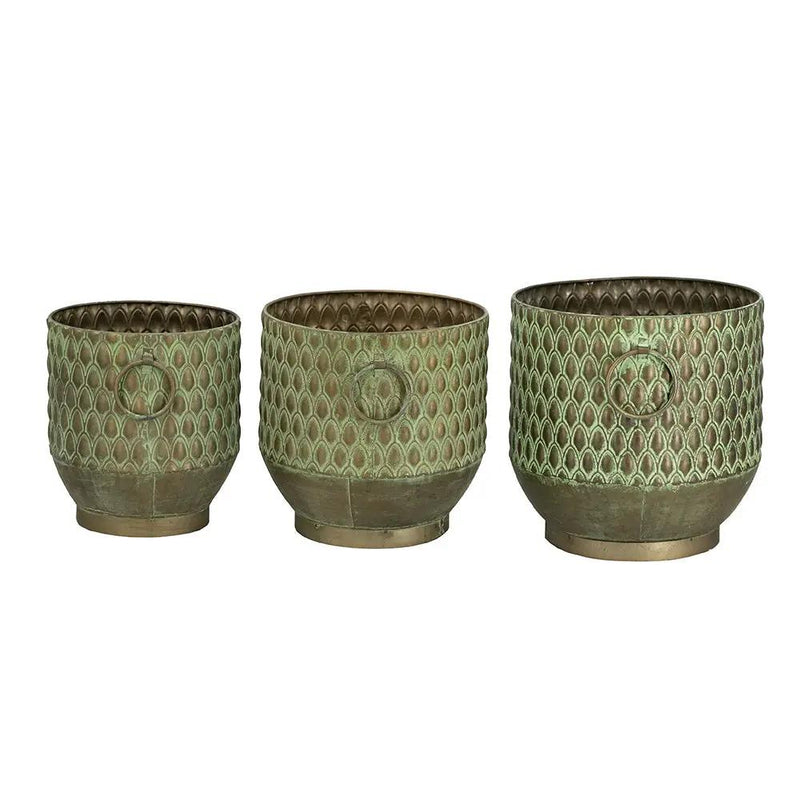 S/3 Textured Planters Set by HouseOfZazla