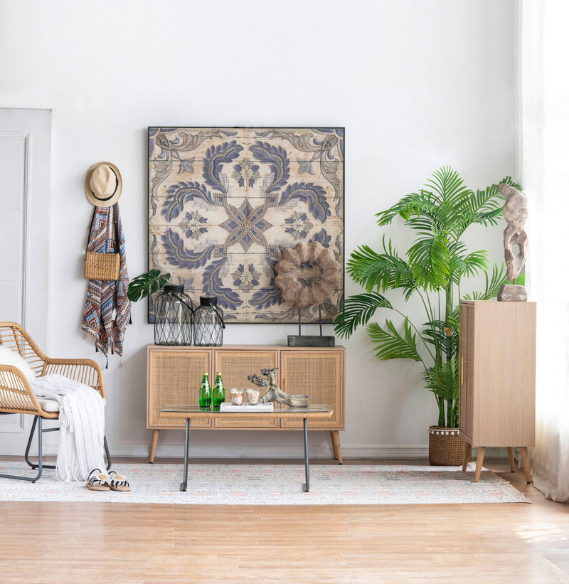 Wooden Accent TV Cabinet With 3 Doors - Brown by HouseOfZazla
