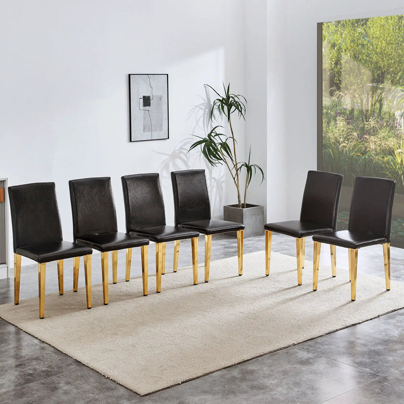 Elegant Upholstered Chairs With Metal Legs by Unique Piece Furniture