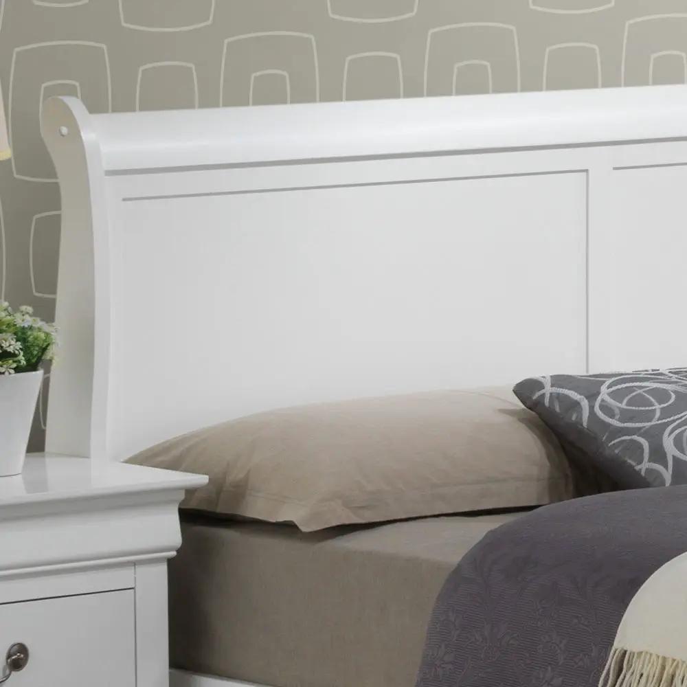Upholstered Panel Sleigh Bed Design by HouseOfZazla