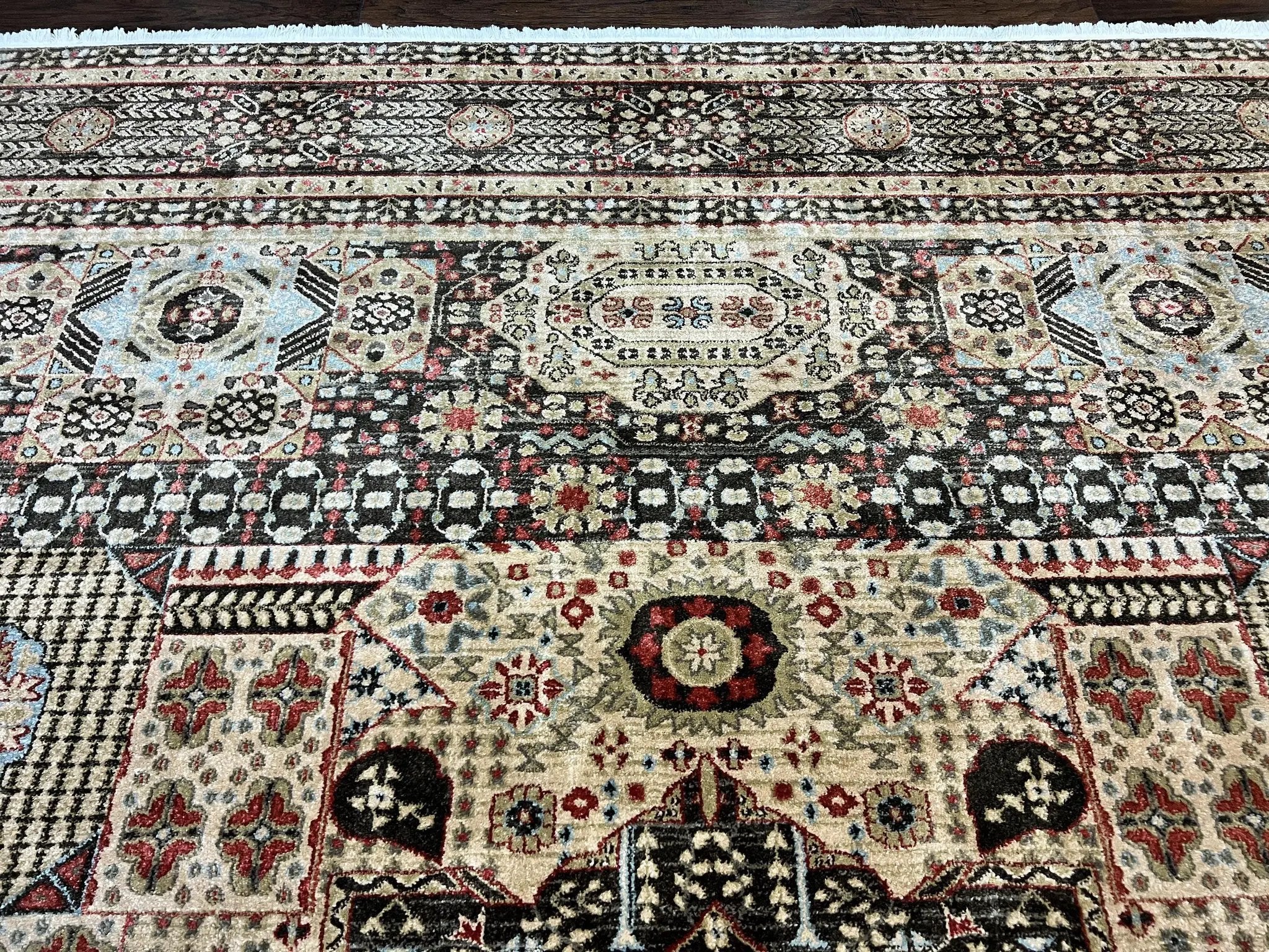 Room Sized Oriental Rug 10x11, Power Loomed Carpet, Tan Brown, Unique Loom by Jewel Rugs