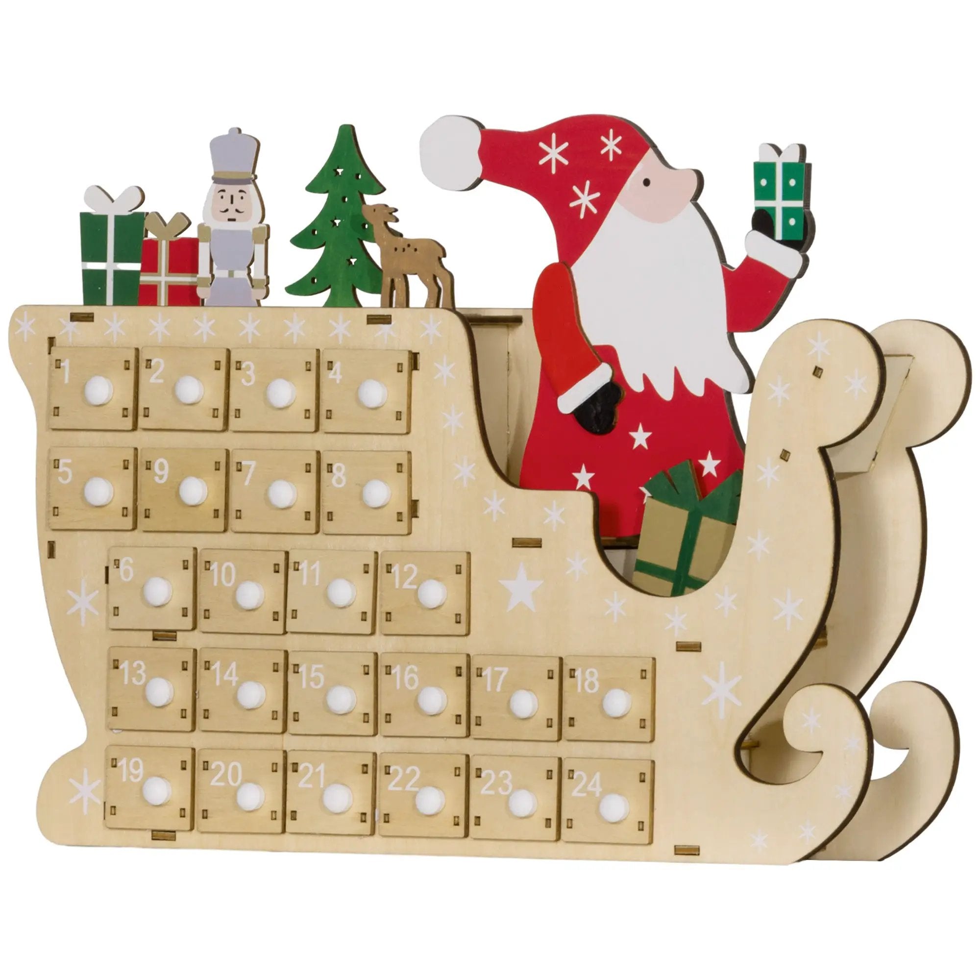 HOMCOM Christmas Advent Calendar with 24 Countdown Drawers by HouseOfZazla