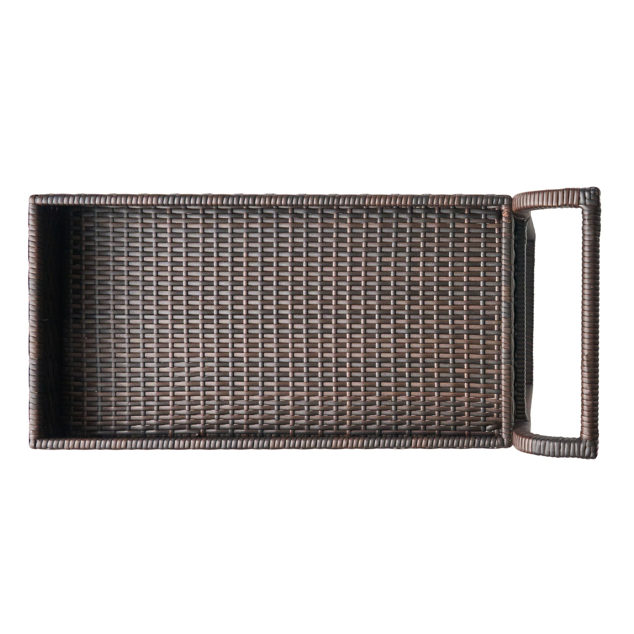 Resin Wicker Bar Cart With Metal Frame - Brown by HouseOfZazla