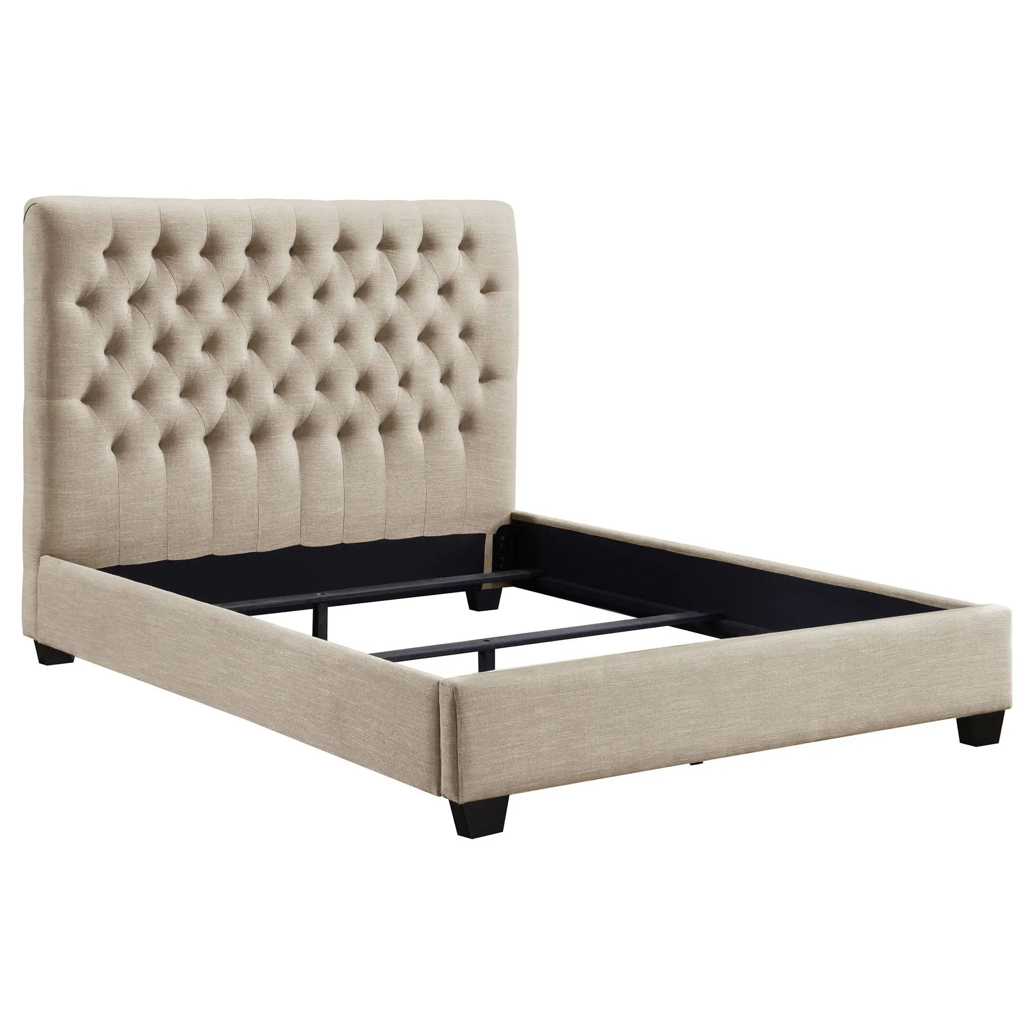 Saintes - Tufted Upholstered Wingback Bed by HouseOfZazla