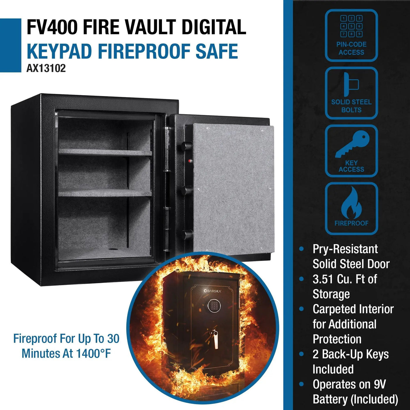 Fireproof Protection Safe Vault by HouseOfZazla
