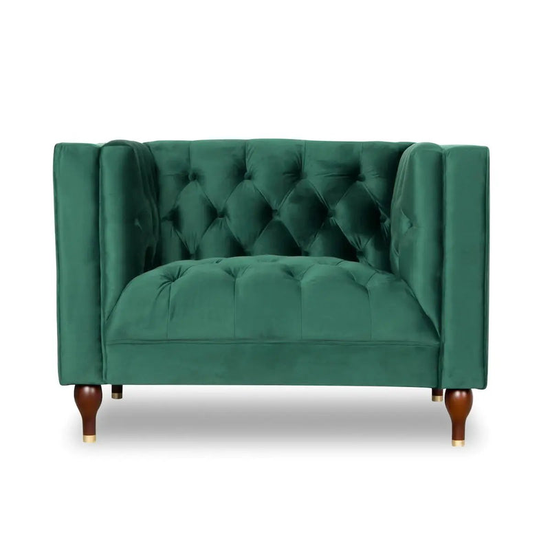 Evelyn - Mid-Century Modern Tufted Back Lounge Chair by Unique Piece Furniture