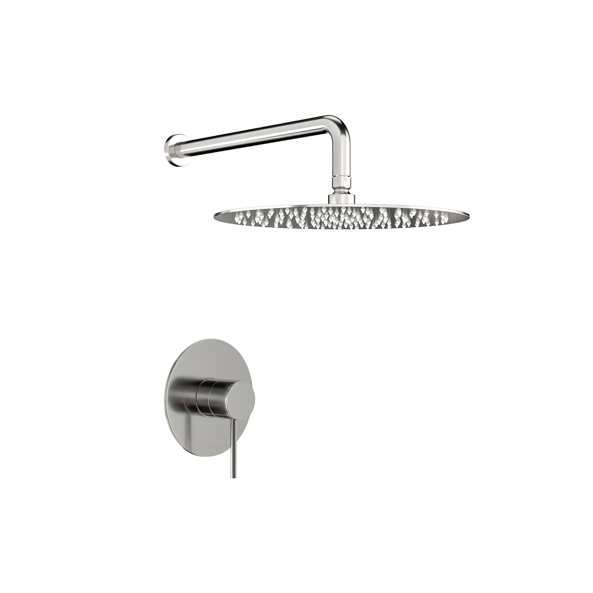 Shower Faucet Set With 10" Rainfall Shower Head And Valve - Brushed Nickel by HouseOfZazla