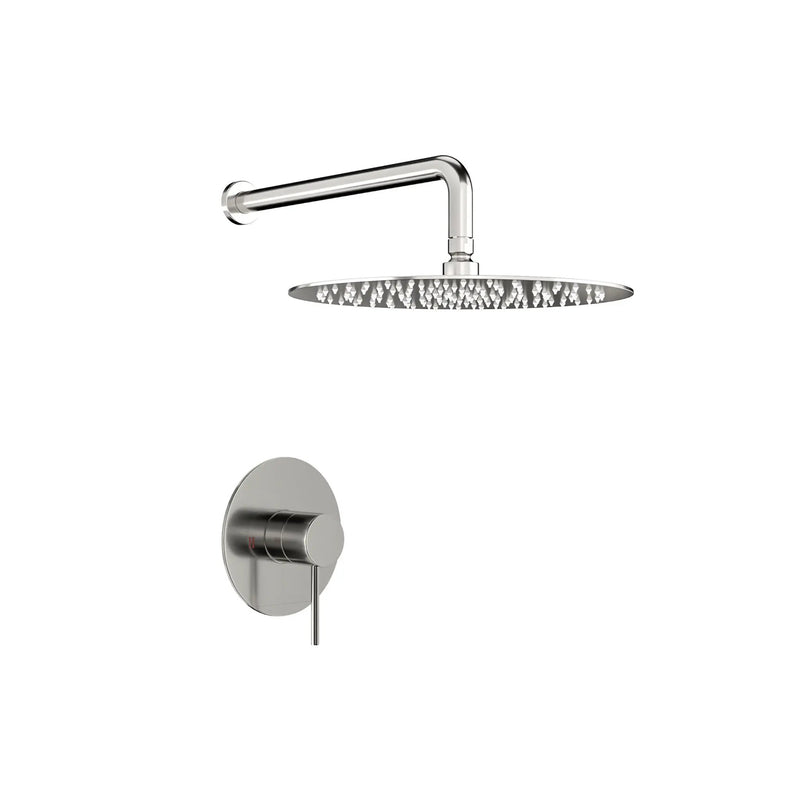 Shower Faucet Set With 10" Rainfall Shower Head And Valve - Brushed Nickel by HouseOfZazla