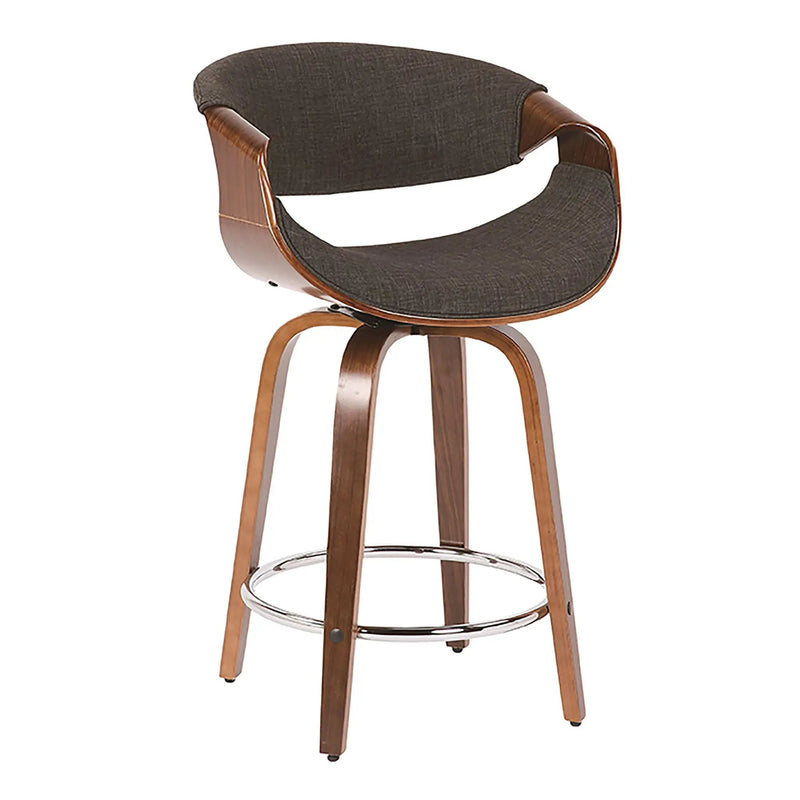 Curvini - Mid Century Modern Counter Stool (Set of 2) by HouseOfZazla
