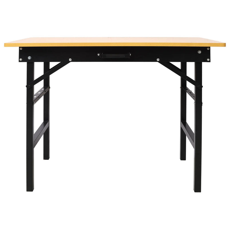 Portable Folding Work Table With Measuring Tape And Angle Finder Steel - Black by HouseOfZazla