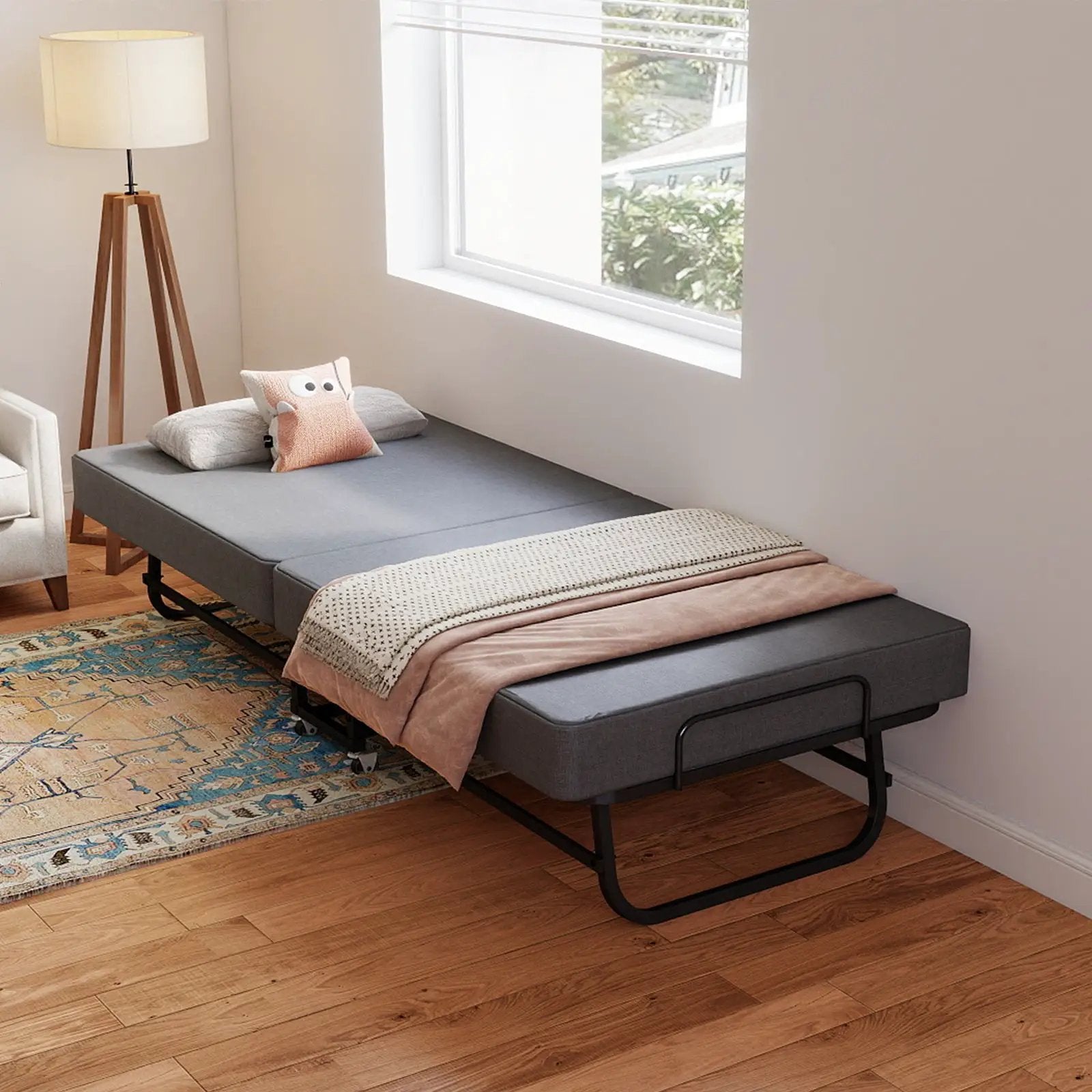 75" Folding Bed with Memory Foam Mattress by HouseOfZazla