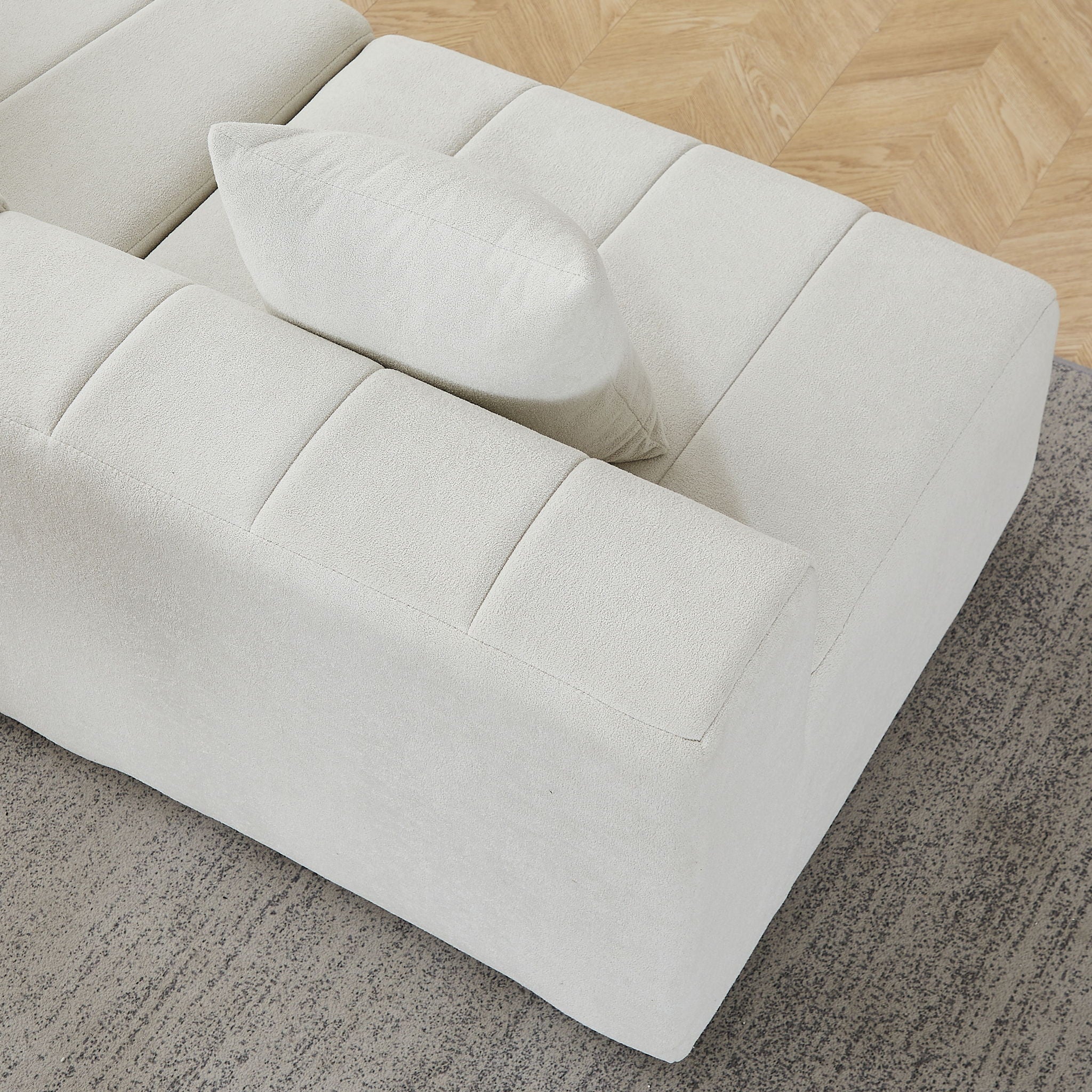 Modular Sectional Sofa With 2 Pillows, Symmetrical Design by HouseOfZazla