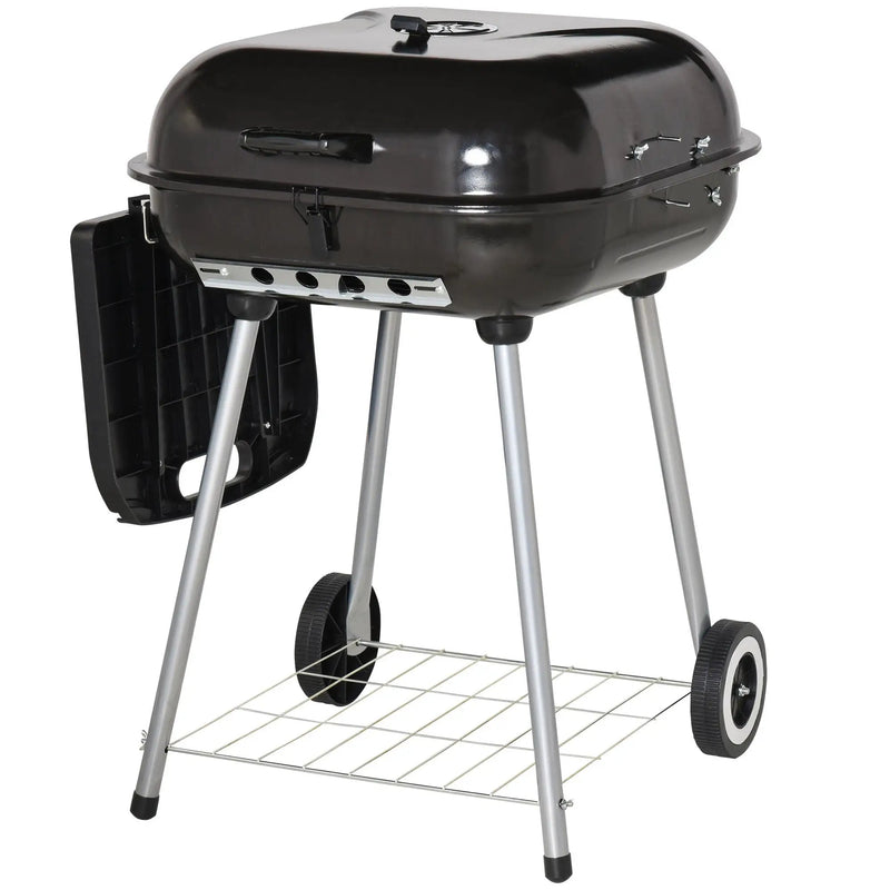 Outsunny 21' Portable Charcoal Grill with Wheels and Bottom Shelf by HouseOfZazla