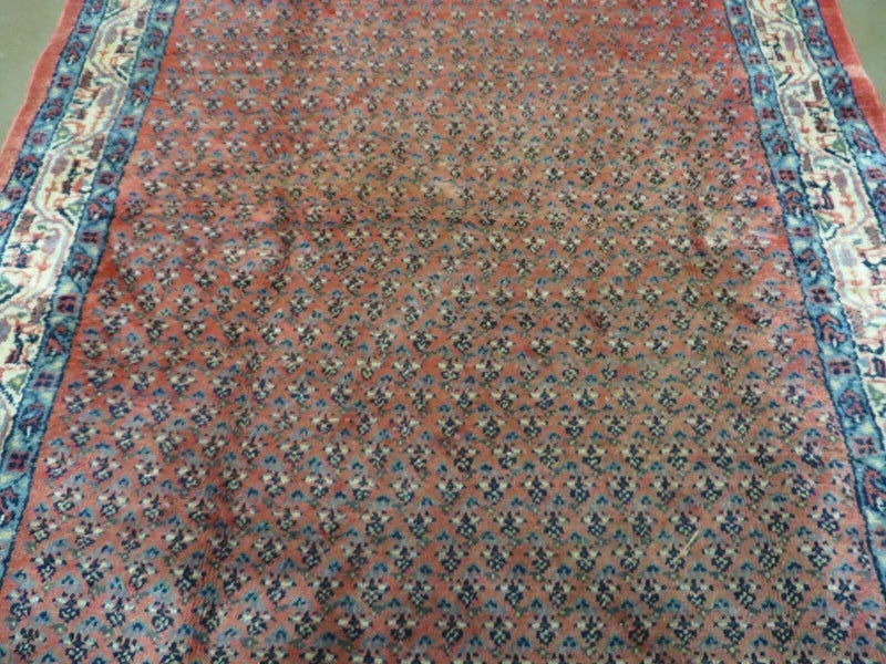 Antique Persian Seraband Runner 3.7 x 11 - Red, Wool, Mir Pattern by Jewel Rugs
