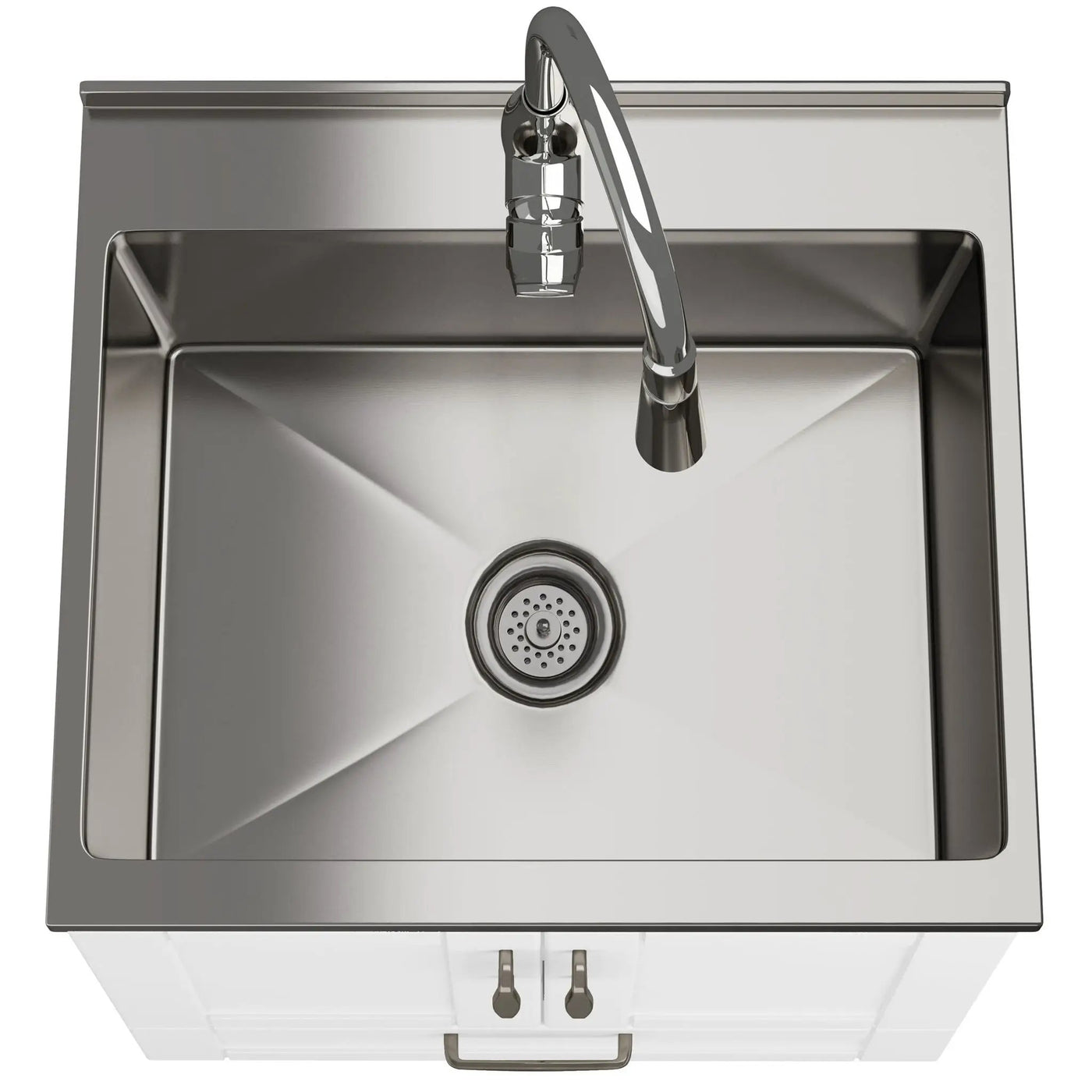 Reed - Deluxe Laundry Cabinet With Pull-Out Faucet And Stainless Steel Sink by Unique Piece Furniture