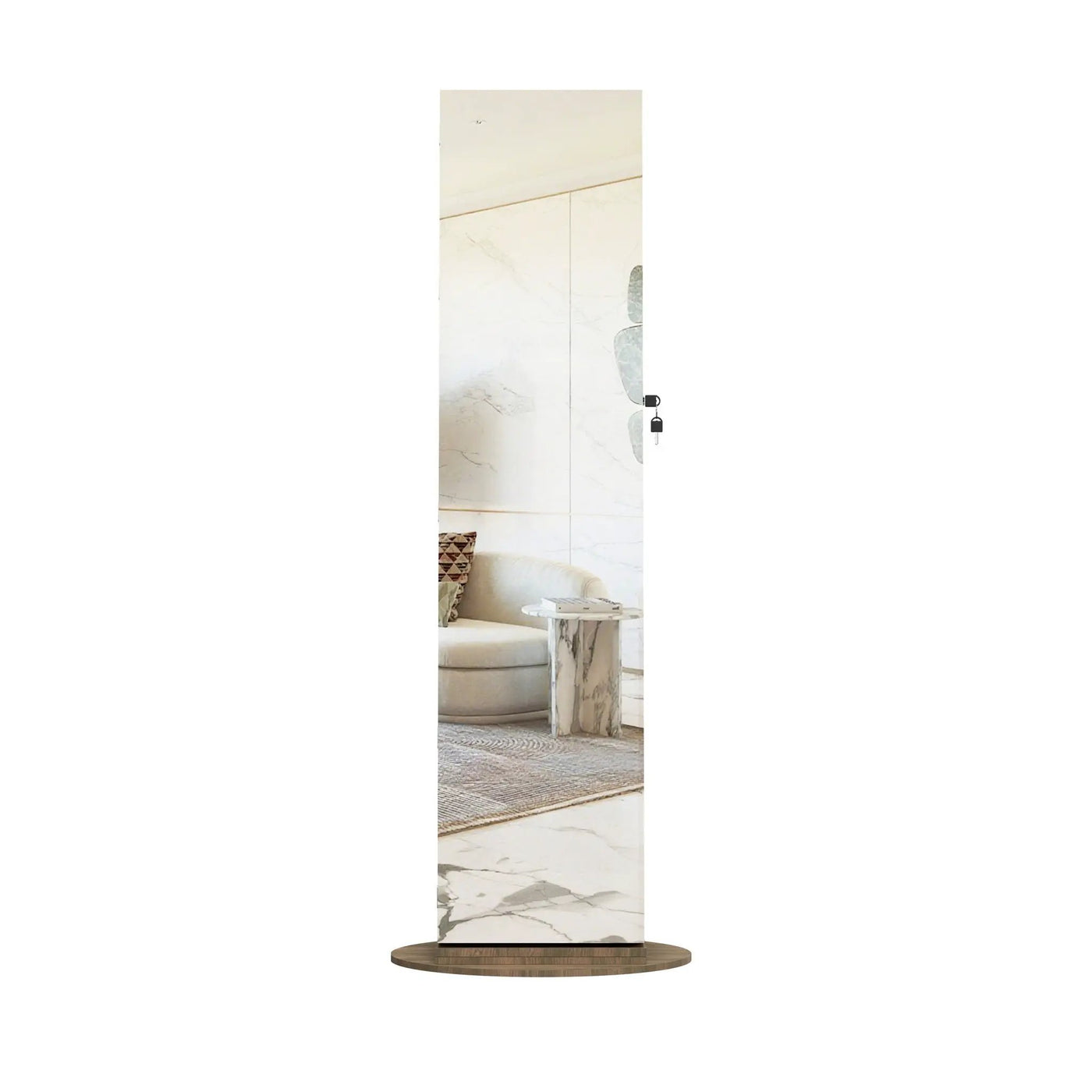 Swivel Jewelry Cabinet With Full Length Mirror by Unique Piece Furniture