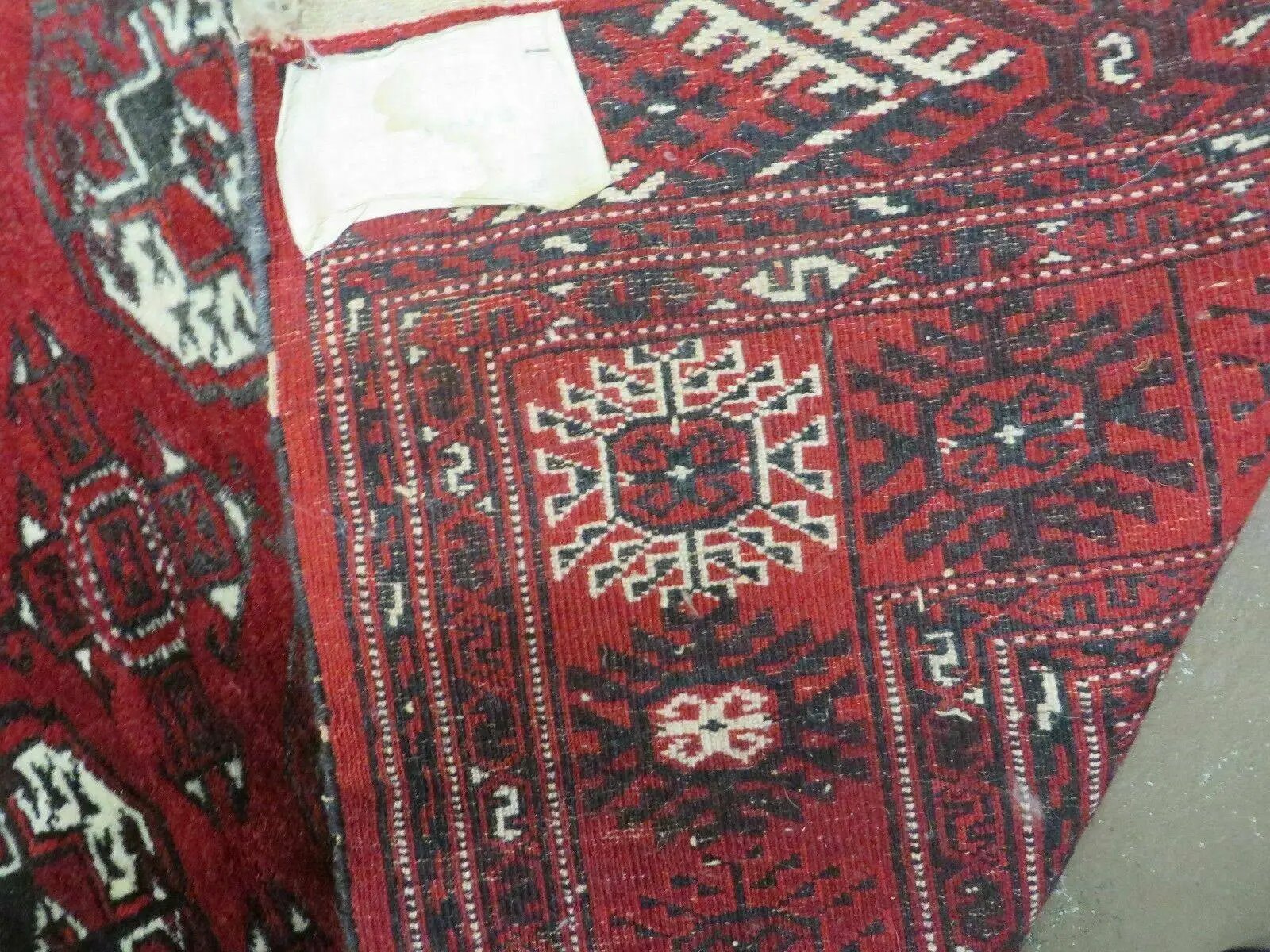 4' 5" X 5' 7" Semi Antique Handmade Afghan Yamud Turkoman Bokhara Wool Rug by Jewel Rugs