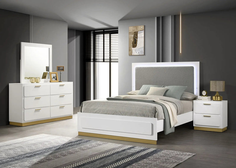 Caraway 4-piece Eastern King Bedroom Set White by Unique Piece Furniture