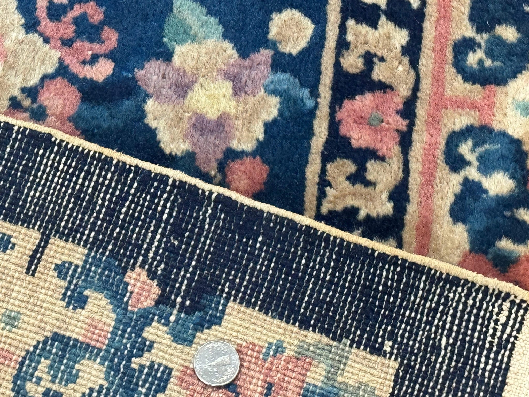 Chinese Rug 3x6, Peking Rug, Blue Chinese Wool Rug, Fete Rug by Jewel Rugs