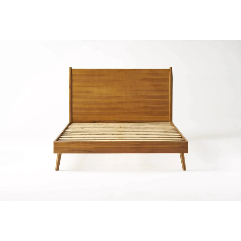 Okioki Mid-Century Wood Bed by HouseOfZazla