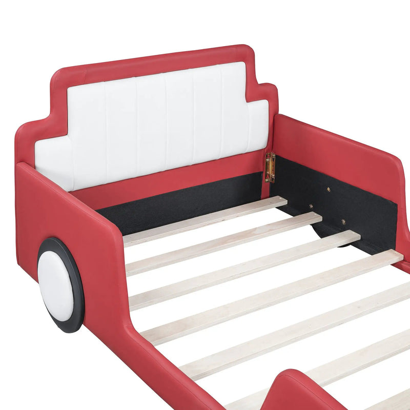 Race Car Shaped Platform Bed With Wheels by HouseOfZazla
