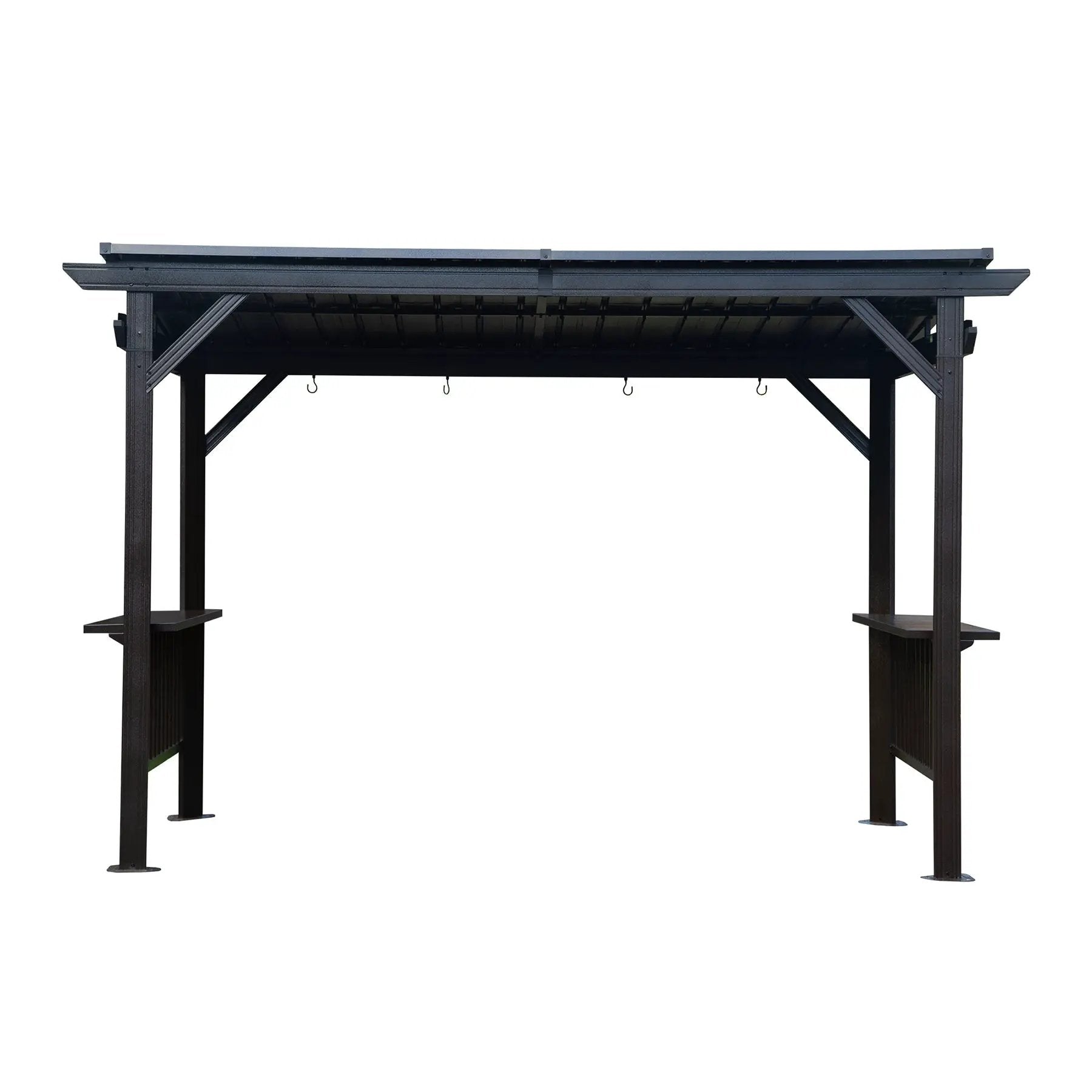 6.5x12FT Hardtop Grill Gazebo with Side Shelves and Steel Roof by HouseOfZazla
