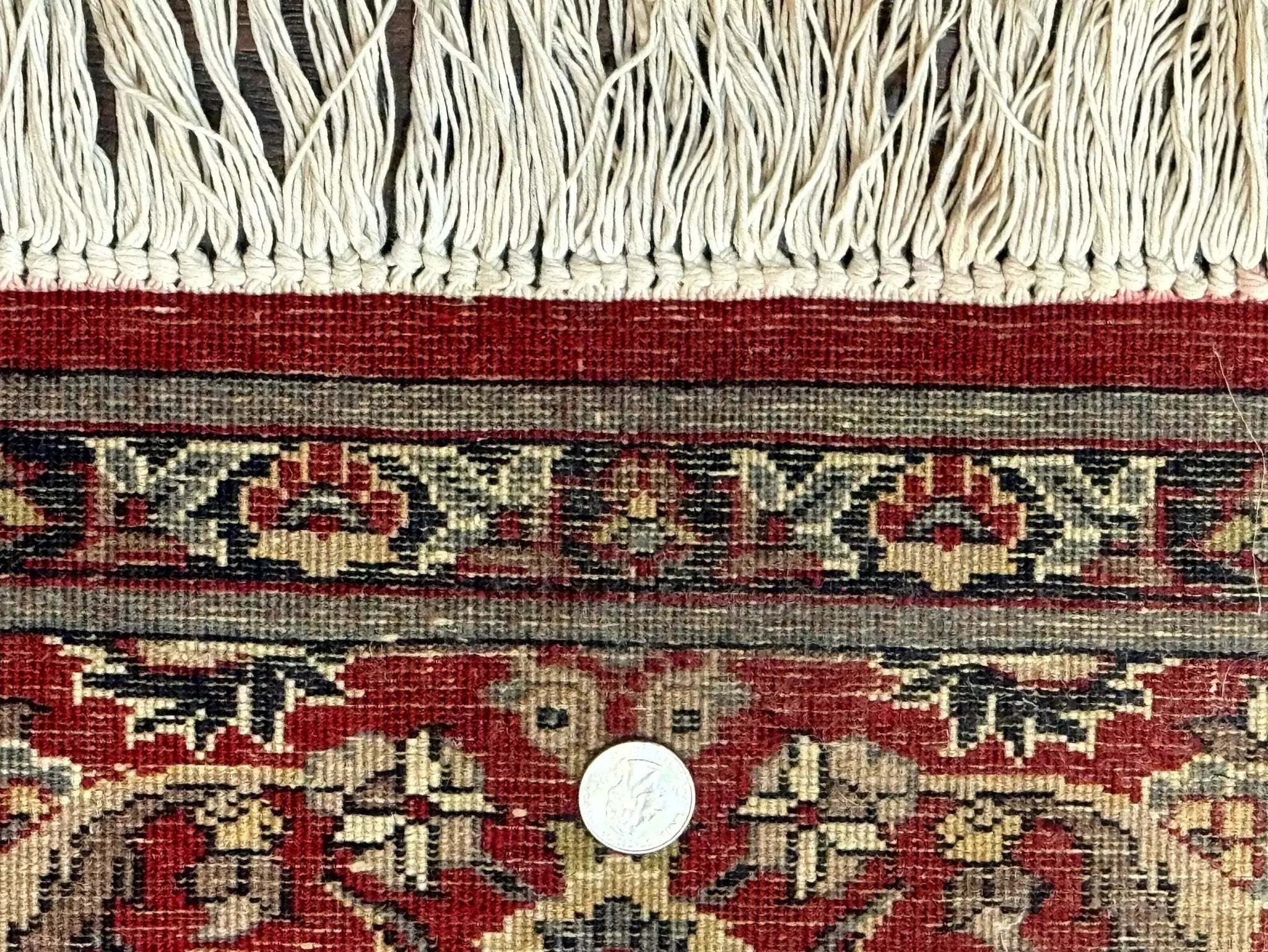 Small Pak Persian Handmade Wool Rug 1.7 x 2, Red by Jewel Rugs