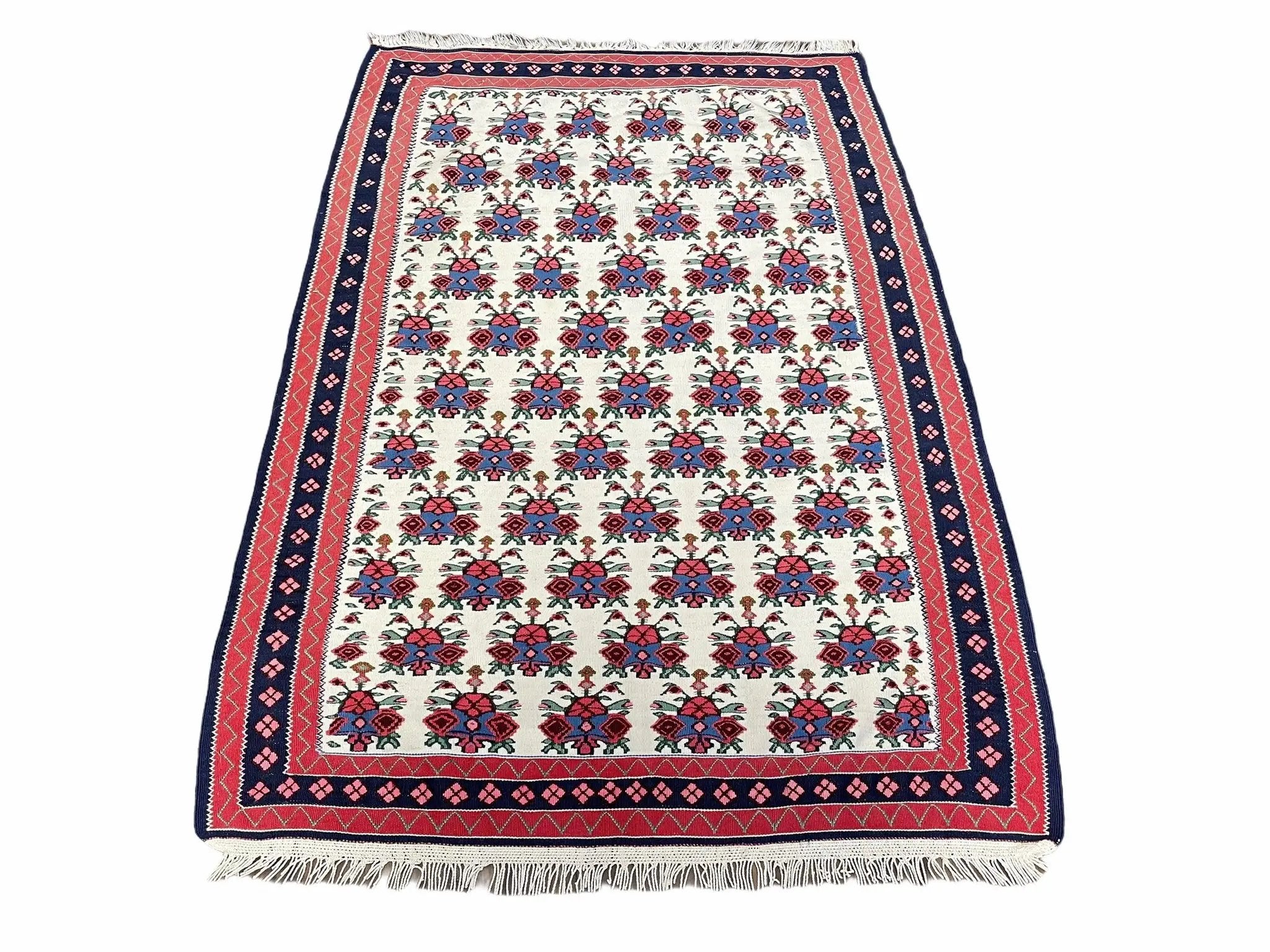 3x5 Vintage Kurdish Senneh Kilim Rug 3 x 5 Heirloom Rug Flatweave Antique Rug Playroom Rug Collectible Rug Beige Kilim by Jewel Rugs