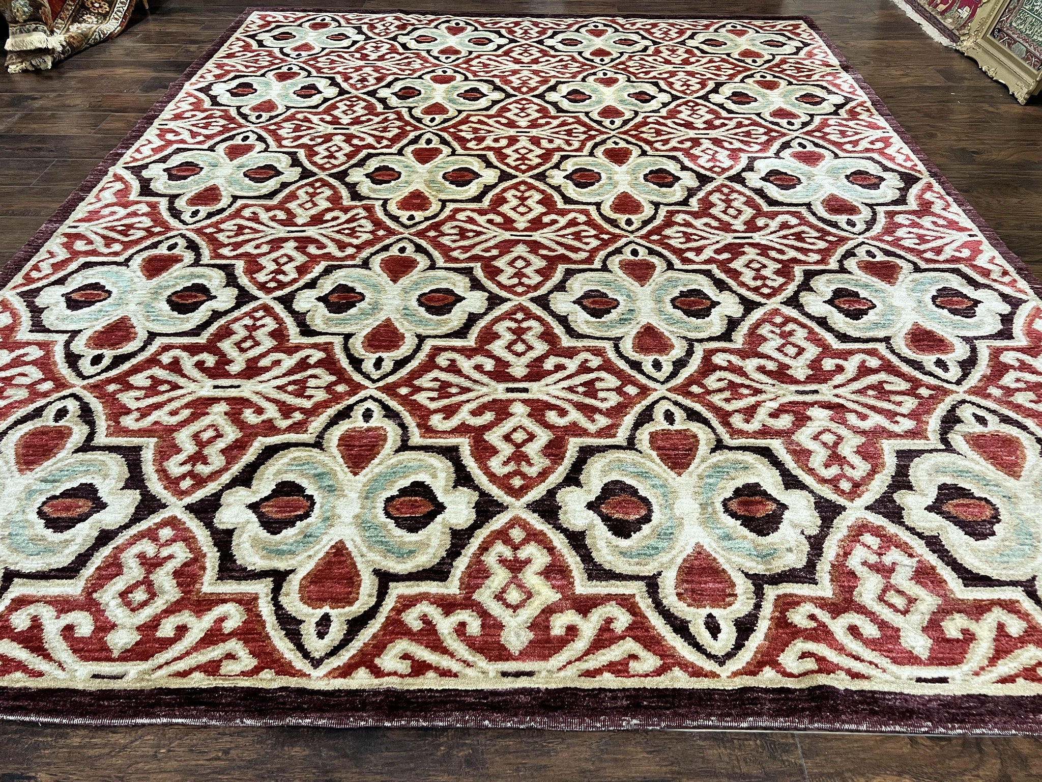 Portuguese Rug 9x12, Vintage Carpet, Handmade Wool Rug by Jewel Rugs