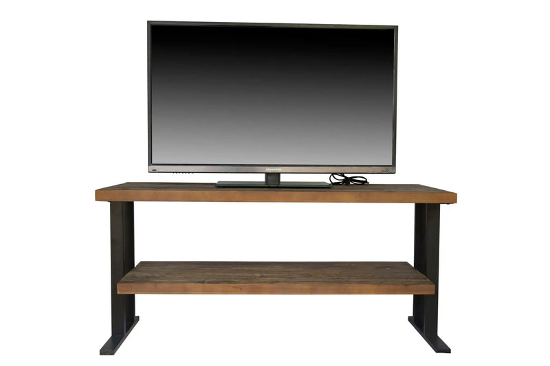 Media Console Table With One Shelf To Your Home Decor - Natural / Black by HouseOfZazla