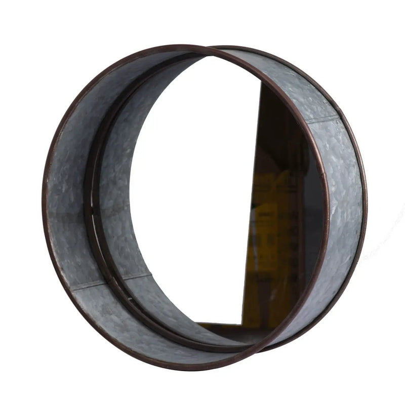 Farmhouse Round Metal Wall Planter (Set of 5) - Gray by Unique Piece Furniture