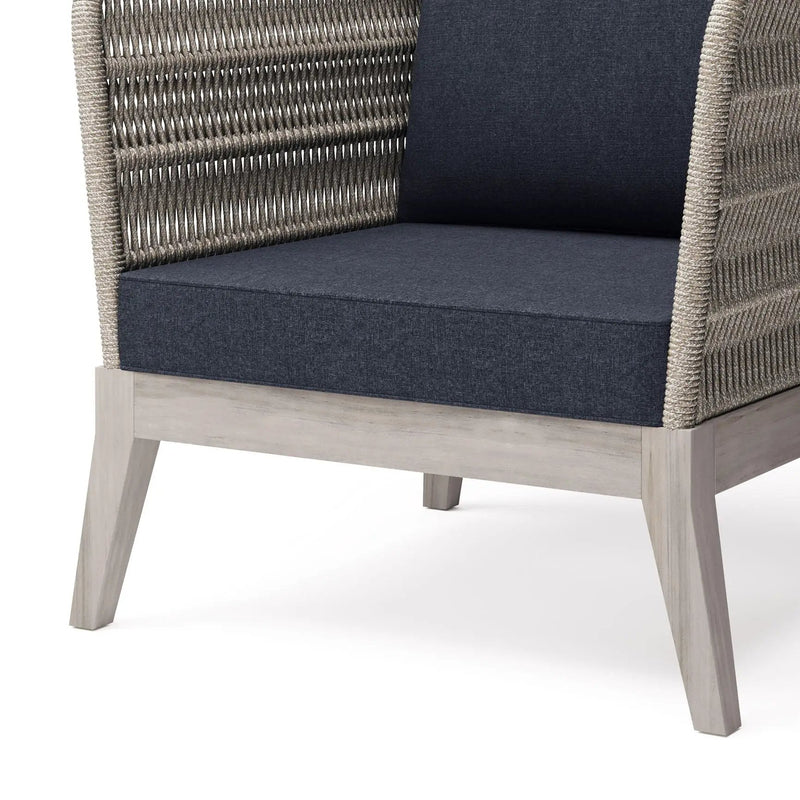 Santiago - Outdoor Conversation Chair - Slate Gray by HouseOfZazla