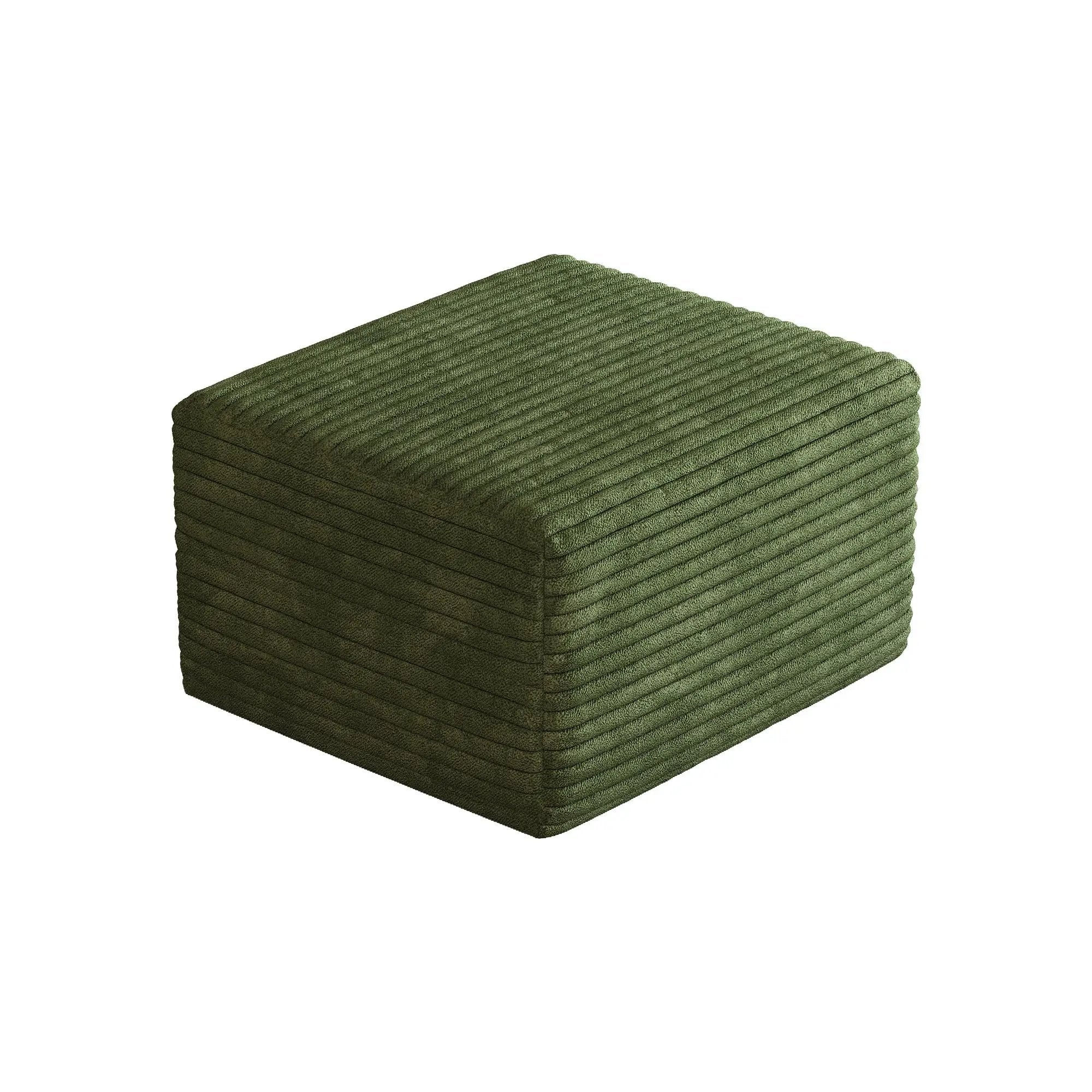 Green Sofa Ottoman – Plush Corduroy Fabric by HouseOfZazla