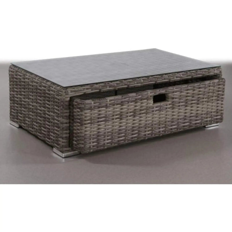 Glass Outdoor Coffee Table - Gray Mix by Unique Piece Furniture
