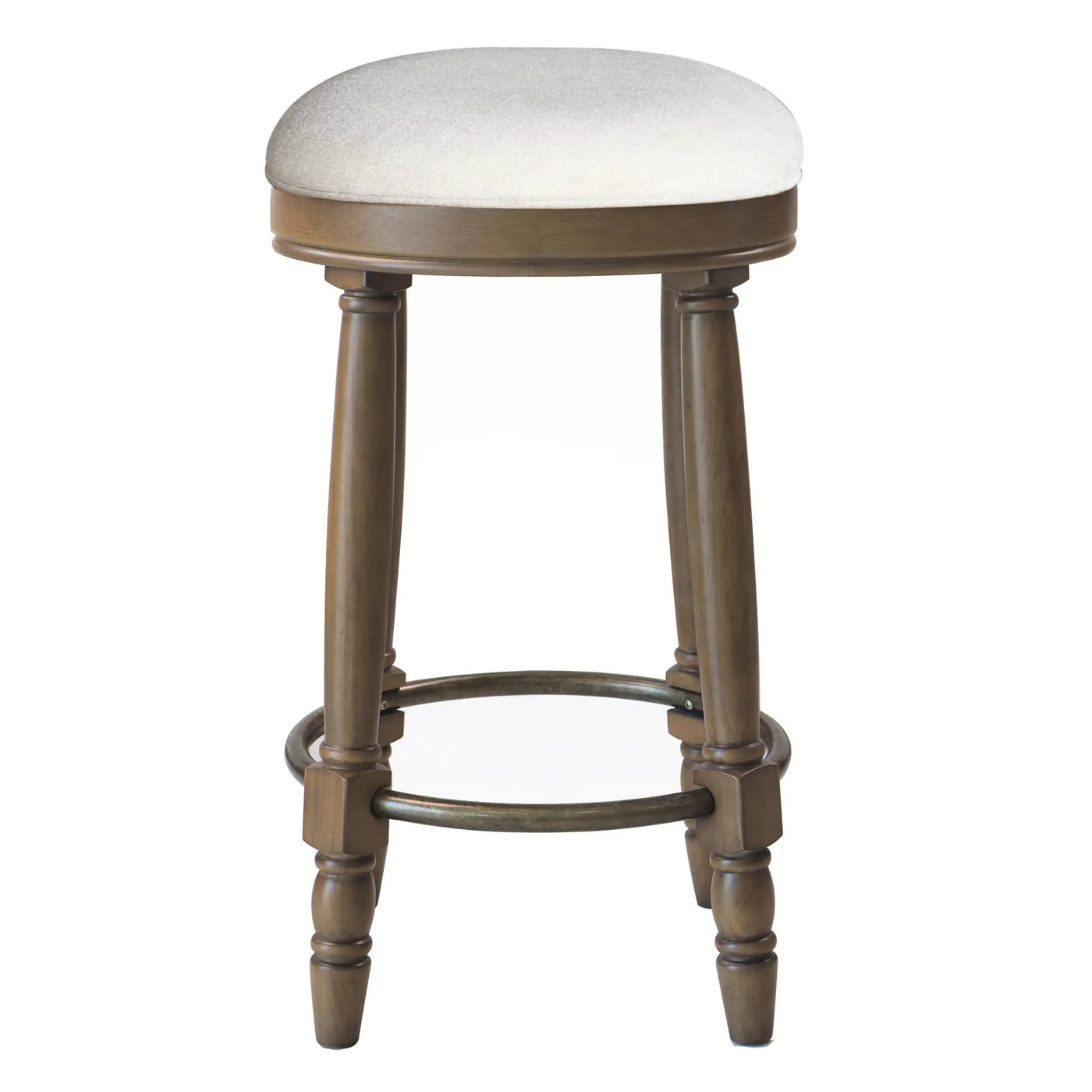 360° Swivel Wooden Barstools With Upholstered Seat, Counter Height (Set of 2) by Unique Piece Furniture
