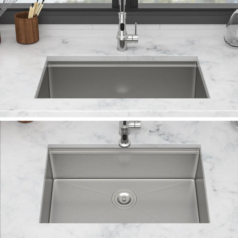 Undermount Workstation Kitchen Sink Stainless Steel Single Bowl by HouseOfZazla