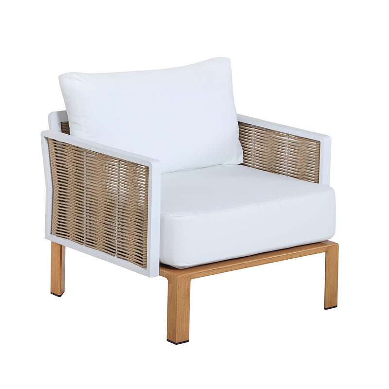 Vine - 4 Piece Outdoor Conversation Set - White by HouseOfZazla