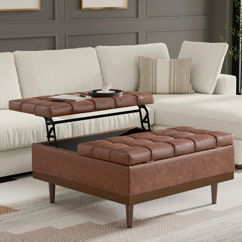 Mariah - Upholstered Lift Top Table Storage Ottoman by Unique Piece Furniture