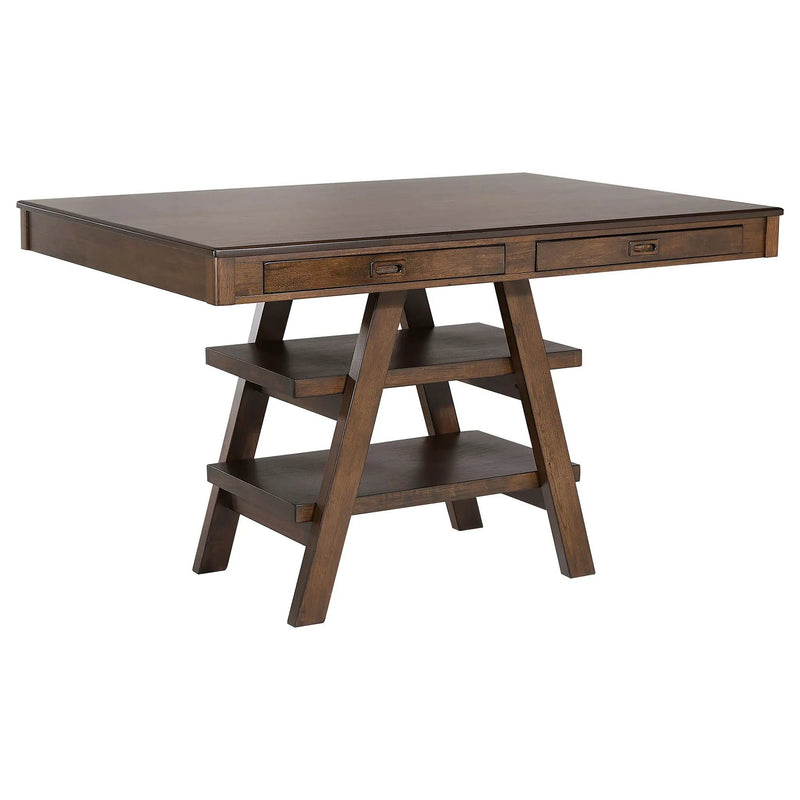 Dewey Rectangular 60-inch Counter Height Dining Table Walnut by Unique Piece Furniture