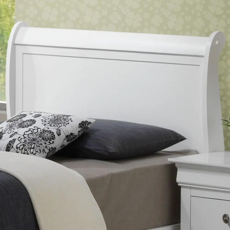 Upholstered Panel Sleigh Bed Design by HouseOfZazla